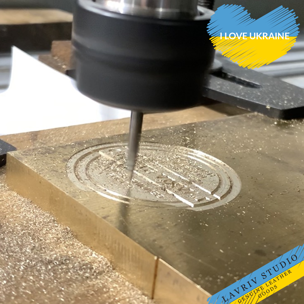 CNC milling machine is a powerful tool used to create brass leather stamp and other brass elements.
