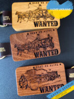 Handcrafted wooden keychains with double-sided illustration, leather strap, and brass ring are authentic accessories that transport you to a world of natural beauty and craftsmanship. Their unique design and use of high-quality materials make them exceptional style elements and convenient adornments for everyday life.
