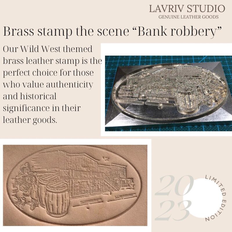 Creating the brass stamp “Bank Robbery” was an artistic challenge that demanded the perfect mix of Old West outlaw aesthetics and precise engraving techniques. This design embodies the rebellious spirit of classic Western heists—bold typography, distressed textures, and intricate reliefs that bring the essence of the era to life.